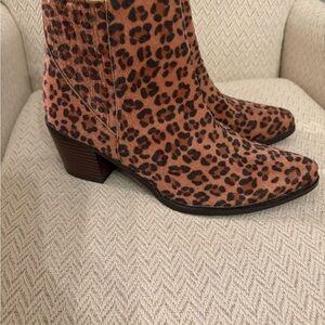 Leopard Print Ankle Boots